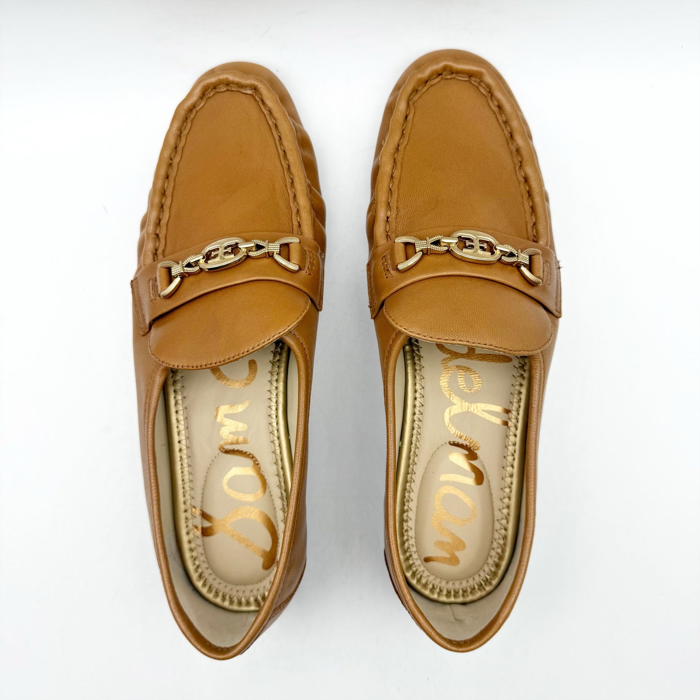 Sam Edelman Womens Lucca Flat Loafers US 6 M EU 36 Tan Brown Leather NIB