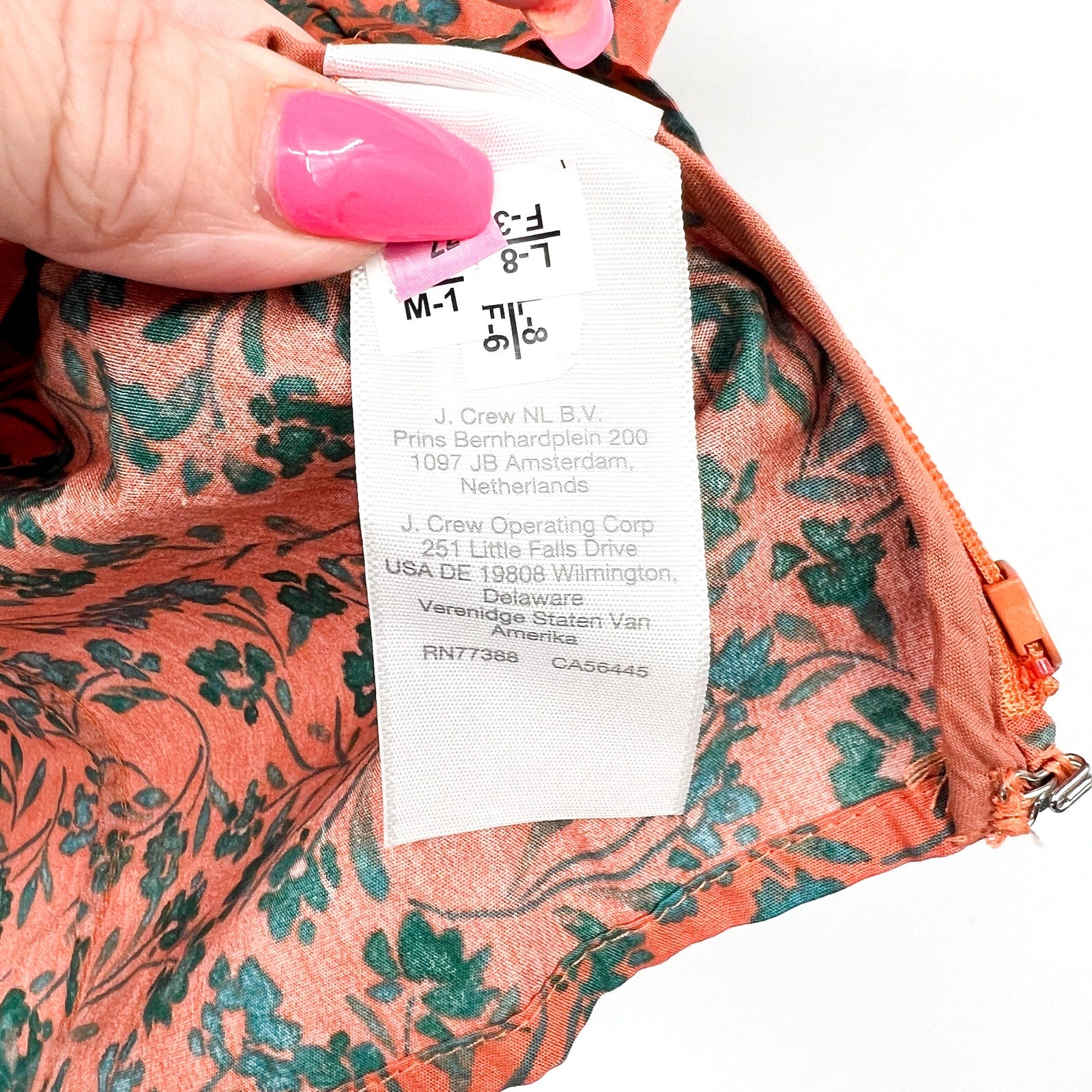 MADEWELL Womens Amari Twist Top Size 00 Orange Floral Short Sleeve NP029 NWT