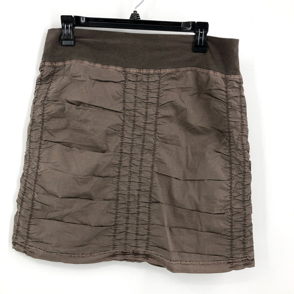 XCVI Women's The Solid Trace Skirt Medium Brown Mink Pull-On Casual NWT