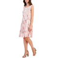 CONNECTED APPAREL Women's Sleeveless Chiffon Dress Size 4 Pink Floral Print NWT