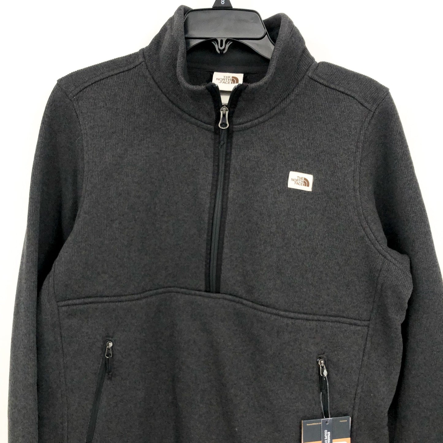 THE NORTH FACE Women Crescent 1/4 Zip Pullover Fleece Medium Black Heather NWT
