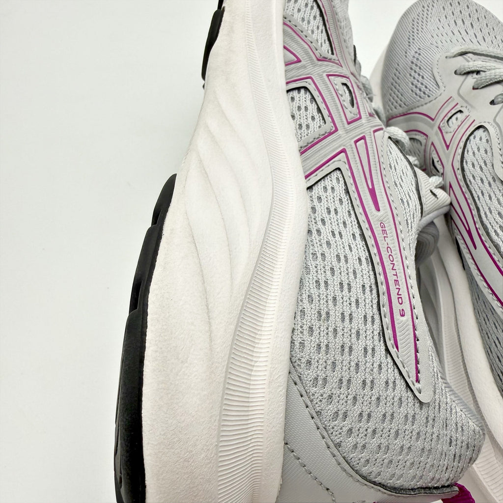ASICS Womens GEL-Contend 9 Running Sneakers US 7 Wide Grey Purple Athletic NIB
