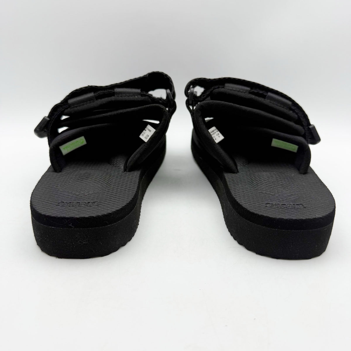 Suicoke Womens MOTO-VS Slip On Sandals Size 6 EU 35 Black Suede NWOB