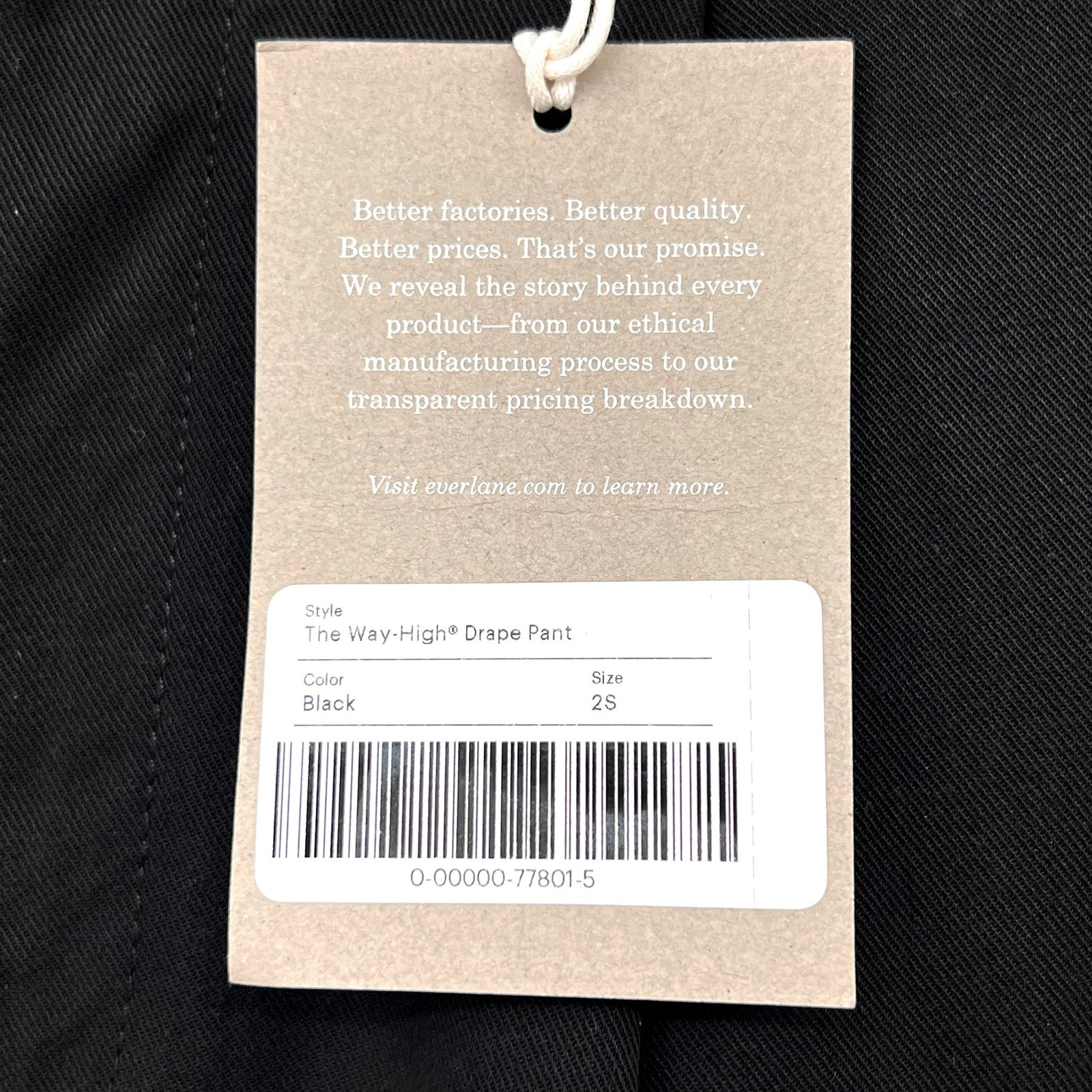 Everlane Womens The Way-High Drape Pants Sz 2 - 30" Inseam Pleated Black NWT