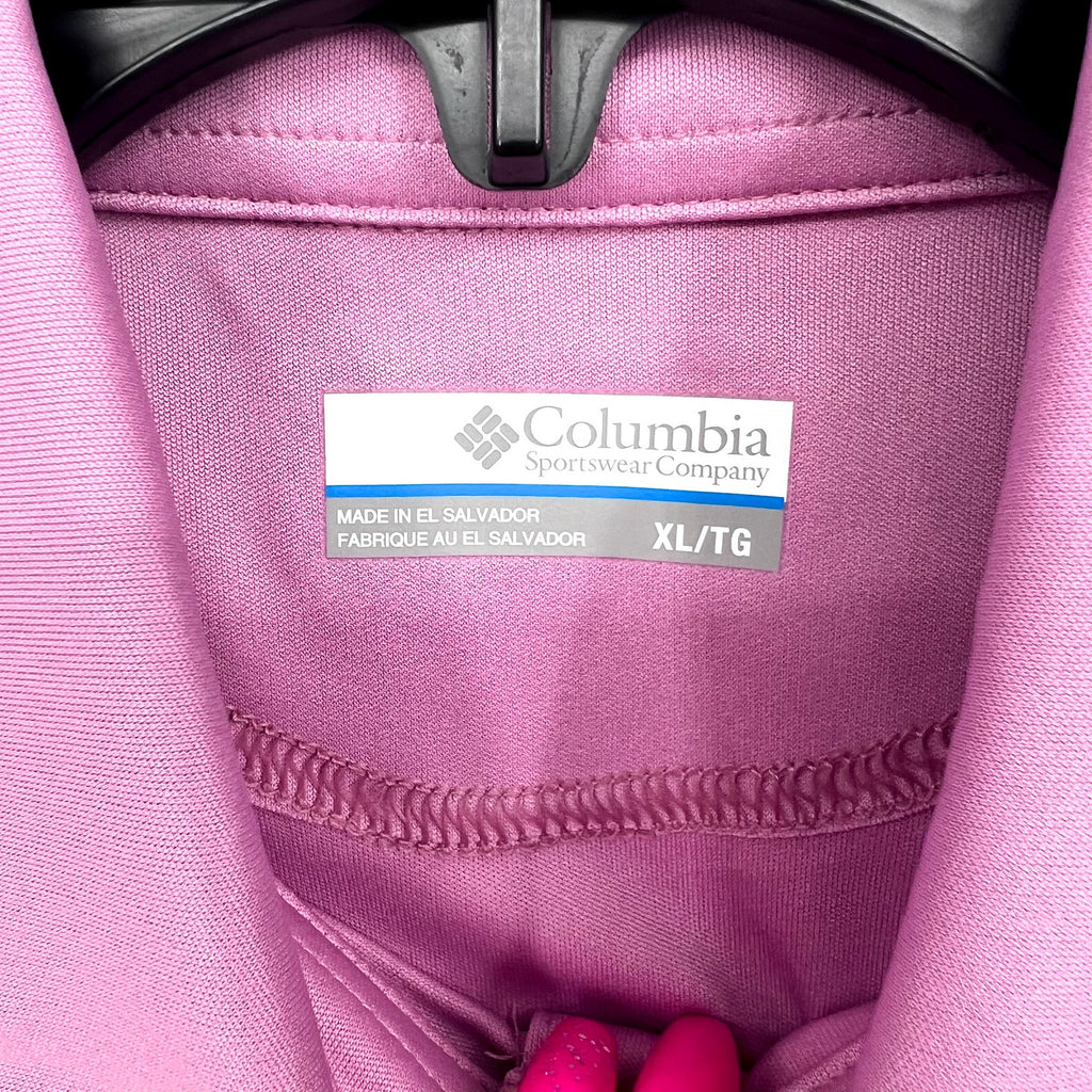 COLUMBIA Women's Tidal Tee Polo Shirt XL Pink Minuet Short Sleeve UPF NWT