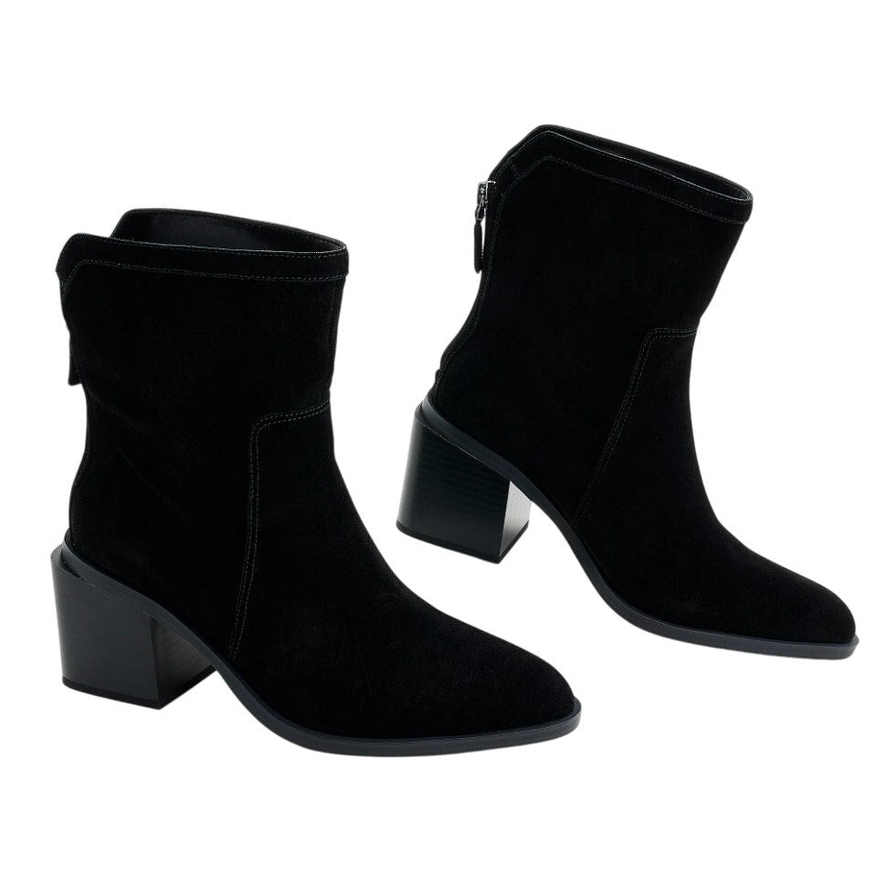 Vince Camuto Womens Kortimy Ankle Boots US 12 M EU 43.5 Black Suede NIB