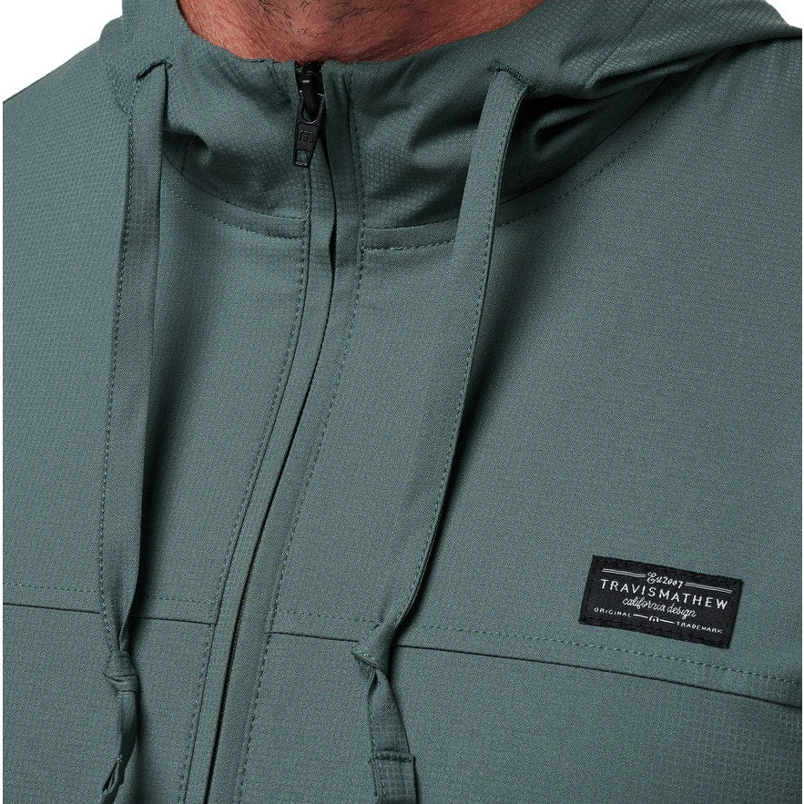 TRAVIS MATHEW Mens Wanderlust Hoodie 3XL Balsam Green Heater Sweatshirt NWT