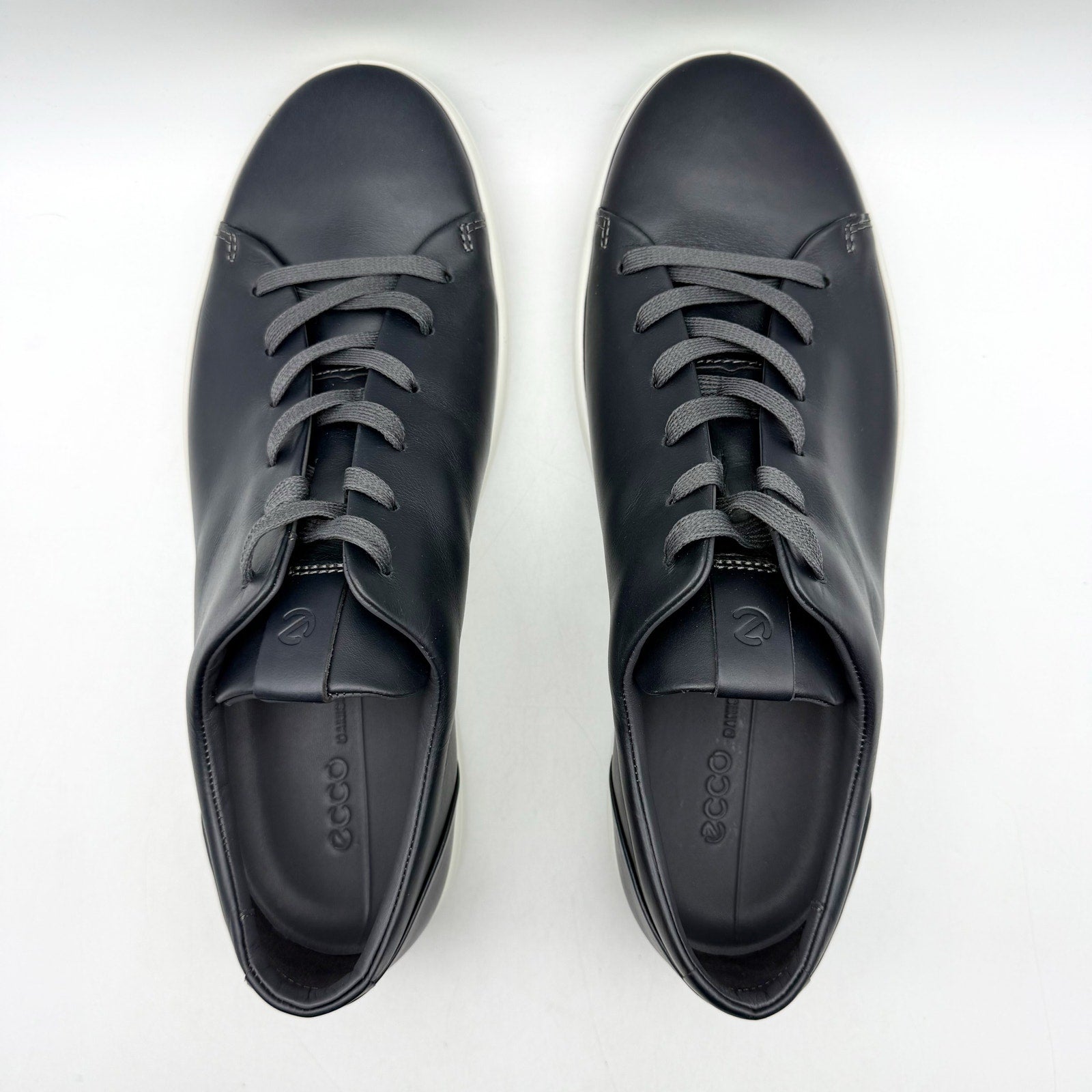 ECCO Mens Soft 7 Premier Sneakers EU 43 US 9-9.5 Black Leather NIB