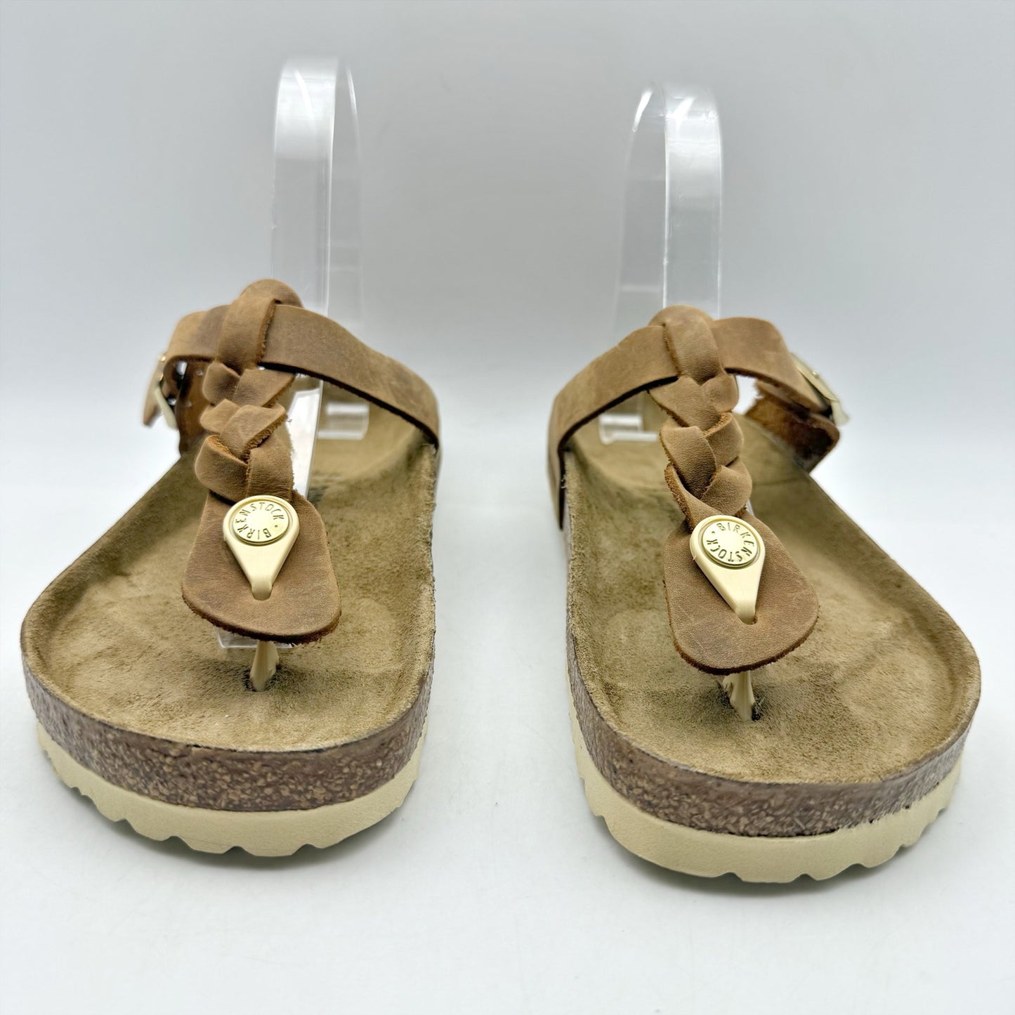 Birkenstock Womens Gizeh Braided Sandal EU 36 US 5 Brown Leather NWOB