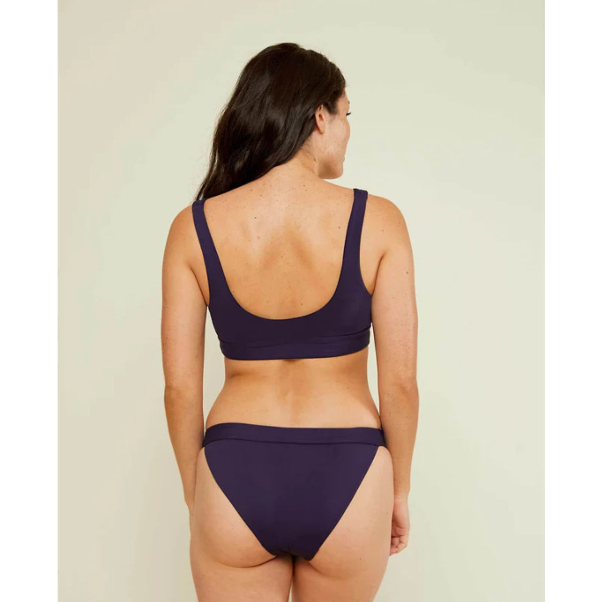 ANDIE SWIM Womens Ventura Swim Top Medium 8-10 Flat Navy Blue Scoop Neck NWT