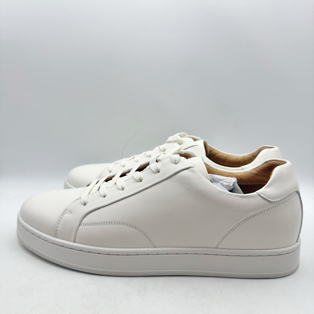 Florsheim Mens Monopoli Casual Sneakers Size 12 WIDE Cream White Leather NWOB