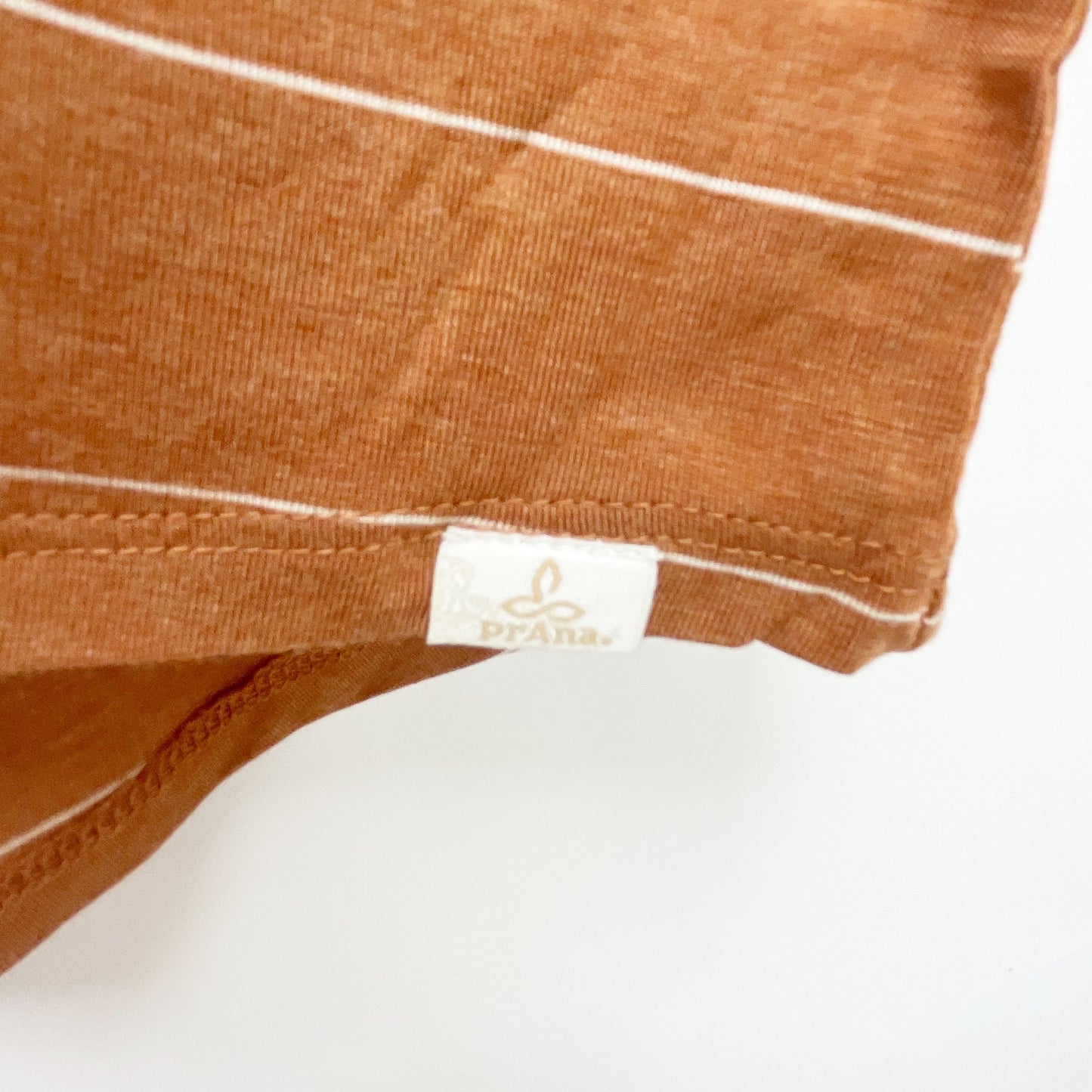 prAna Womens Foundation Scoop Neck Tank Copper Heather Stripe LARGE