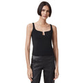 ALLSAINTS Women's Mio Slim Tank Top Size 4 Black Square Neck Sleeveless NWT