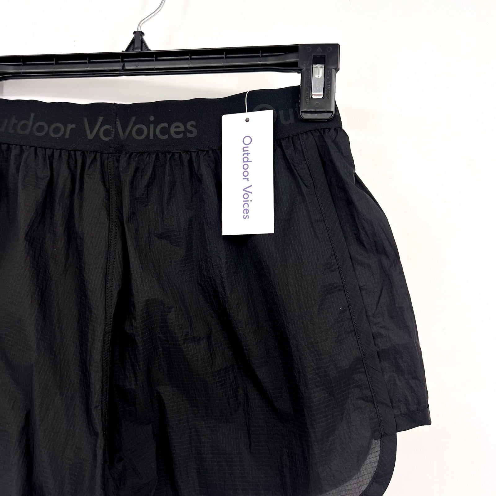 OUTDOOR VOICES Women's BreakLite Athletic Shorts XS Black 4" Inseam NWT