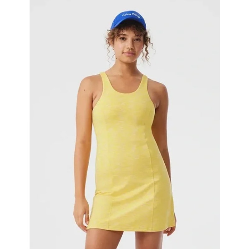 OUTDOOR VOICES Women's Flow Circle Back Dress XL Spring Fling Yellow NWT