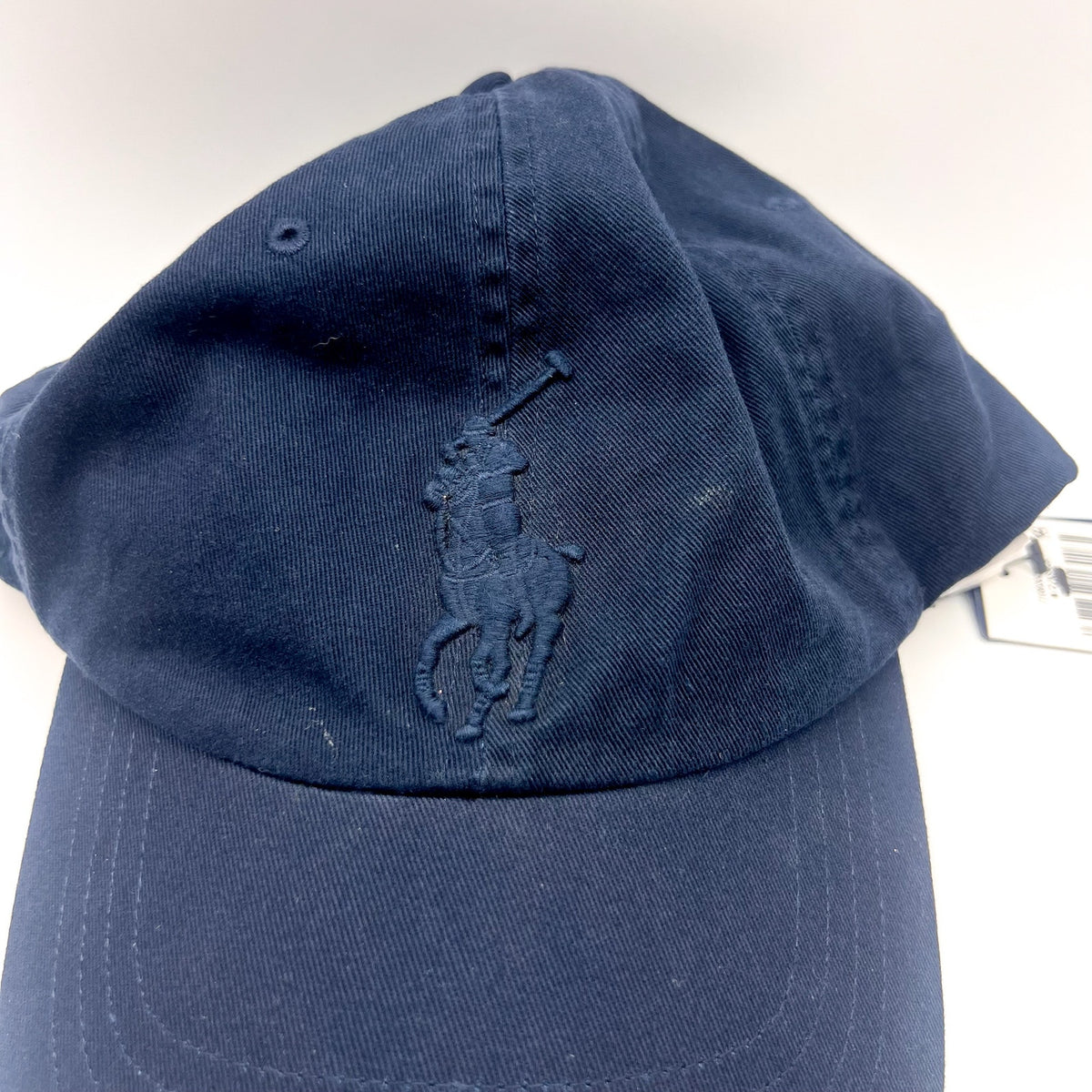 POLO RALPH LAUREN Men's Big Pony Chino Cap Hat Navy Blue Adjustable NWT