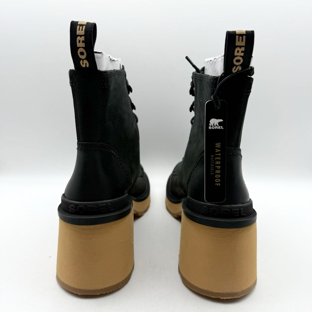 Sorel Womens Hi-Line Heel Chelsea Boots US 7.5 Black Leather Waterproof NIB