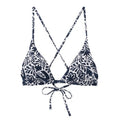 PRANA Women's Sunkissed Bikini Top XL Black Flora Fauna Cross Back NWT