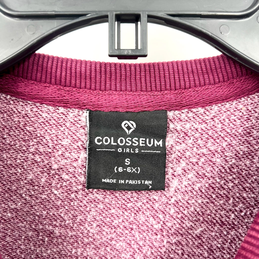 COLOSSEUM Girls Mississippi State Crop Crewneck Sweatshirt Small Maroon Red NWT