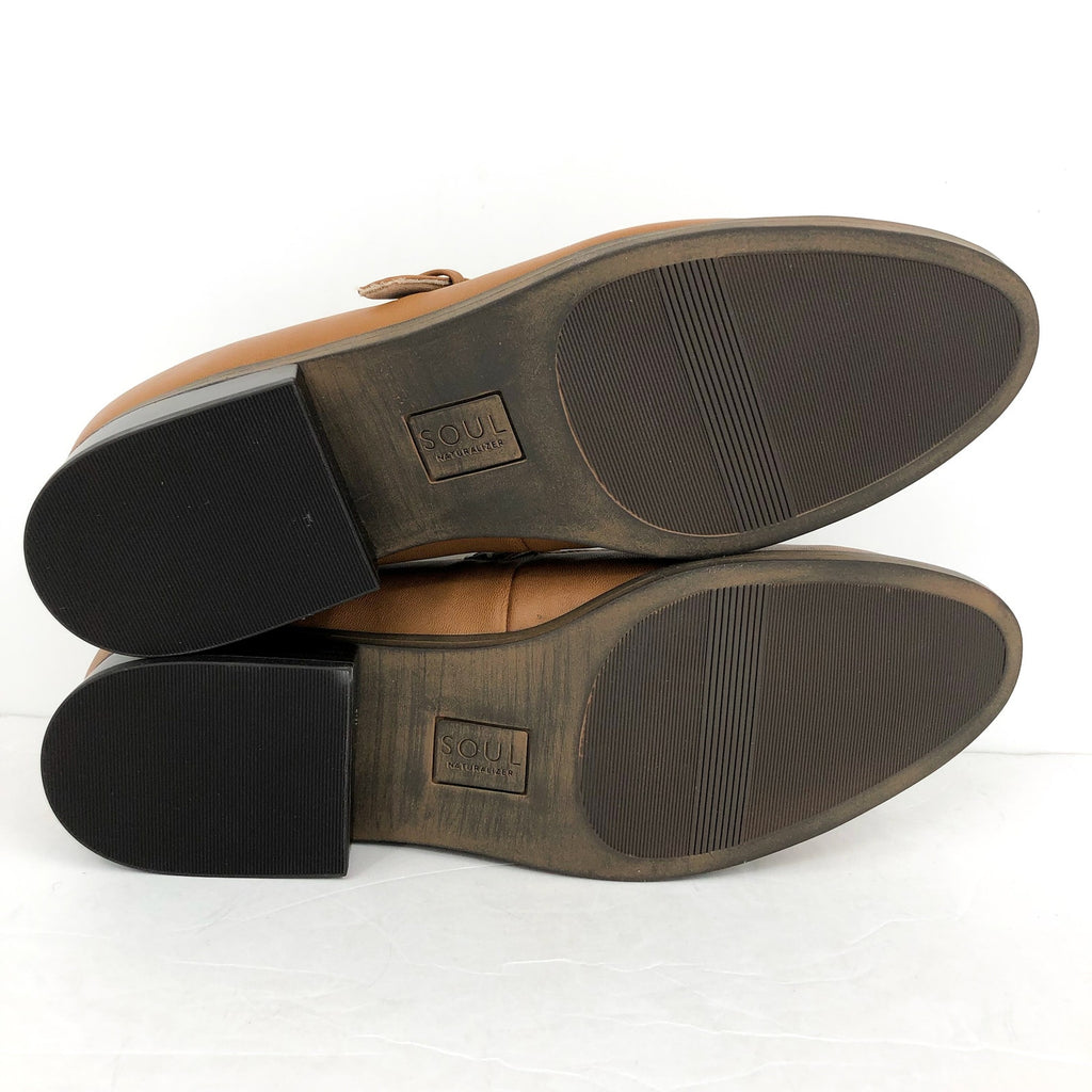Soul Naturalizer Womens Ramona Mary Jane Flats US 7.5 Wide Brown Leather NIB