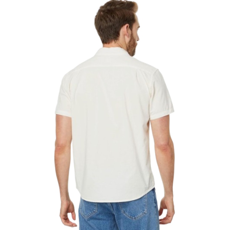 RVCA Men's That'll Do Dobby Short Sleeve Shirt XL Natural Tan Button Front NWT