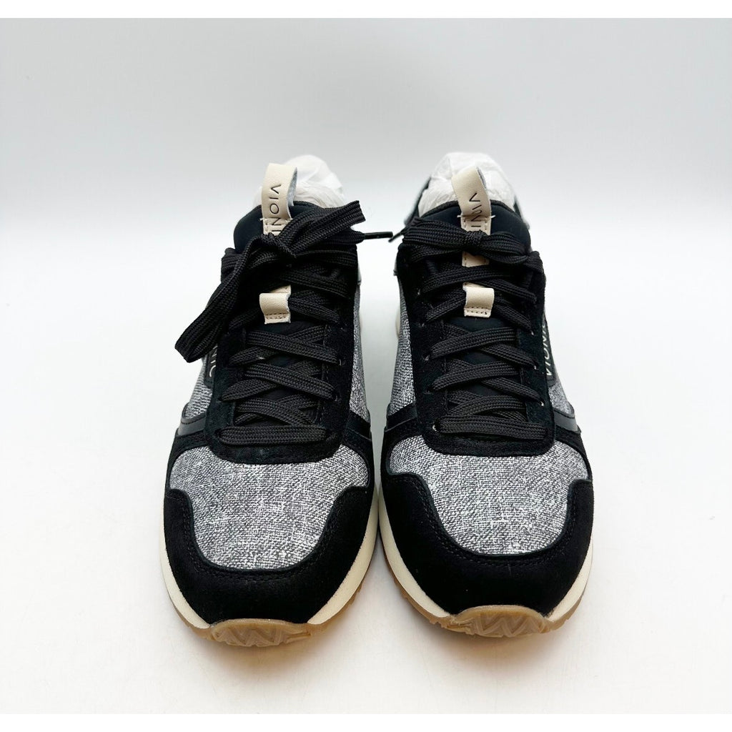 Vionic Womens Monarch Casual Sneakers Size 6 EU 36 Ivory Black Suede NIB