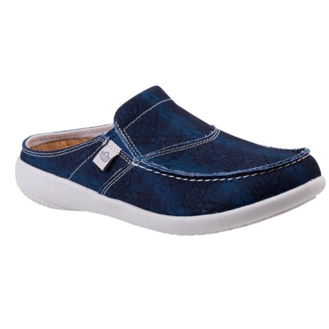Spenco Womens Siesta Spring Slide Shoe 7.5 Wide Blue Water Resistant Slip On NIB