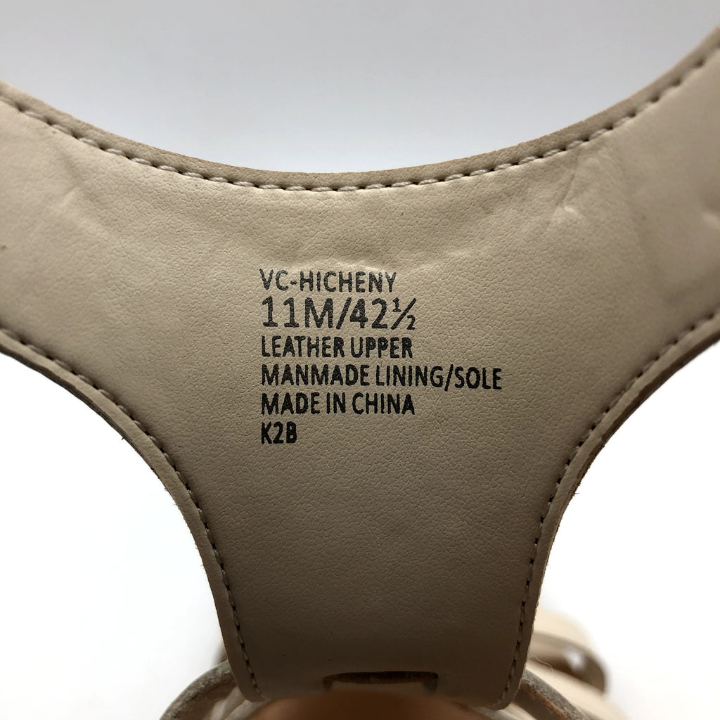 Vince Camuto Womens Hicheny Cage Sandals Size 11 Cream Leather Heels NIB