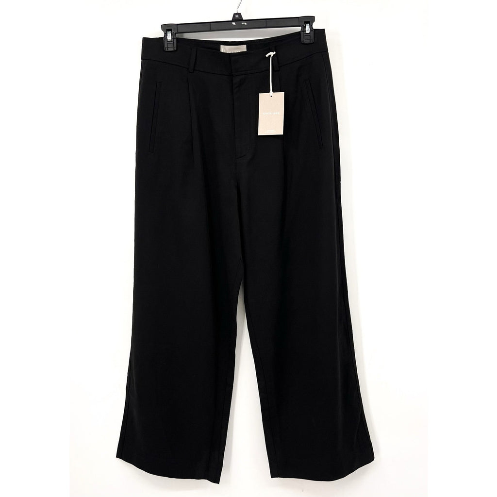 Everlane Womens The Way-High Drape Pants Size 16 30" Inseam Pleated Black NWT