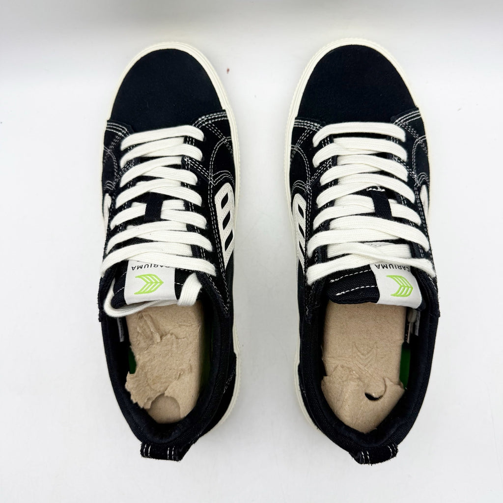 CARIUMA Catiba Pro Low Sneakers MENS 8.5 WOMENS 10 Black White Canvas NIB
