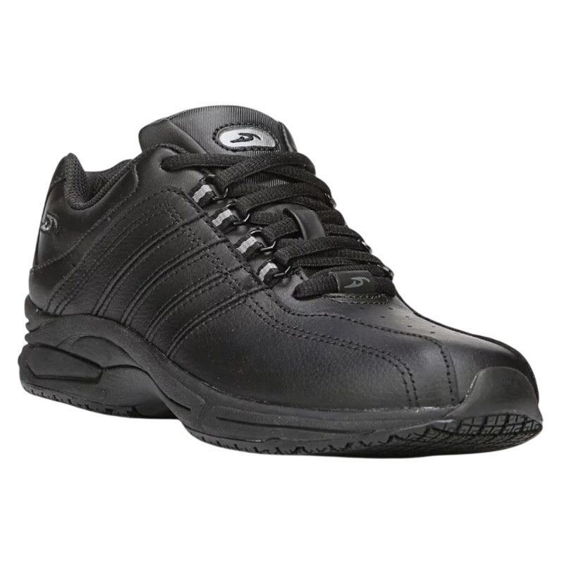 Dr. Scholls Womens Kimberly Work Sneakers Size 6.5 Wide Black Leather SR NIB