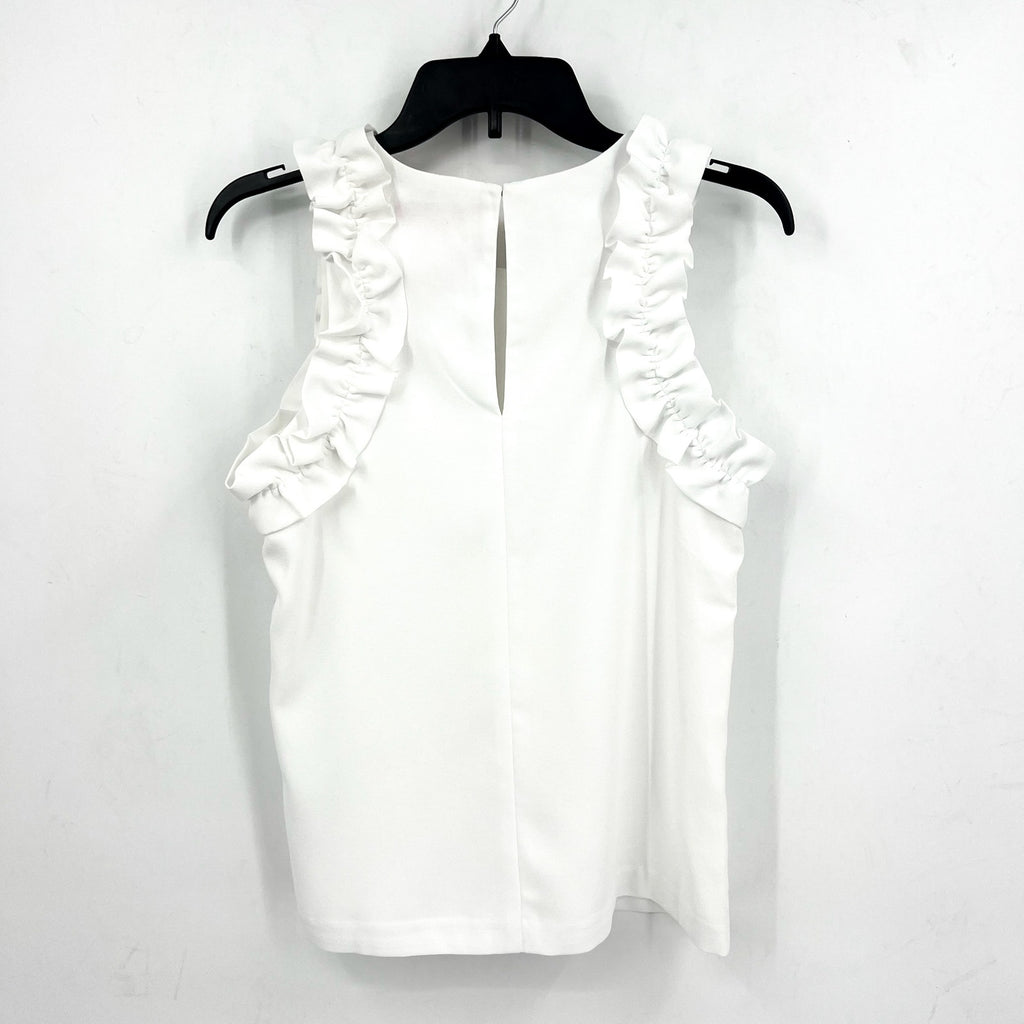 LILLY PULITZER Kailee Sleeveless Ruffle Top XS Resort White Pullover NWOT