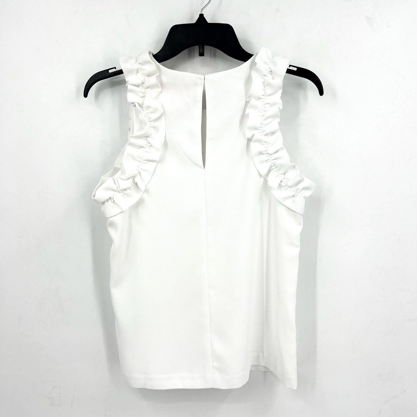 LILLY PULITZER Kailee Sleeveless Ruffle Top XS Resort White Pullover NWOT
