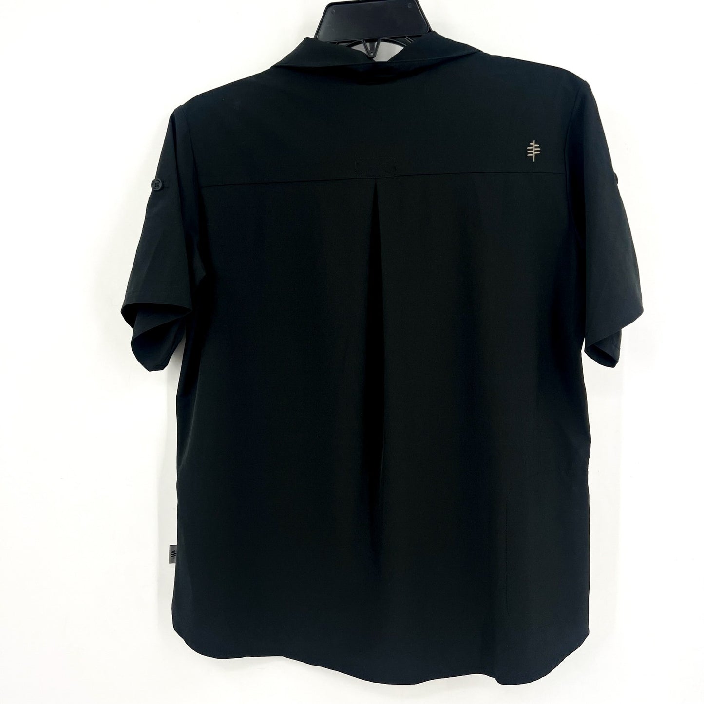 ROYAL ROBBINS Spotless Evolution Meadow Short Sleeve Shirt Small Jet Black NWT