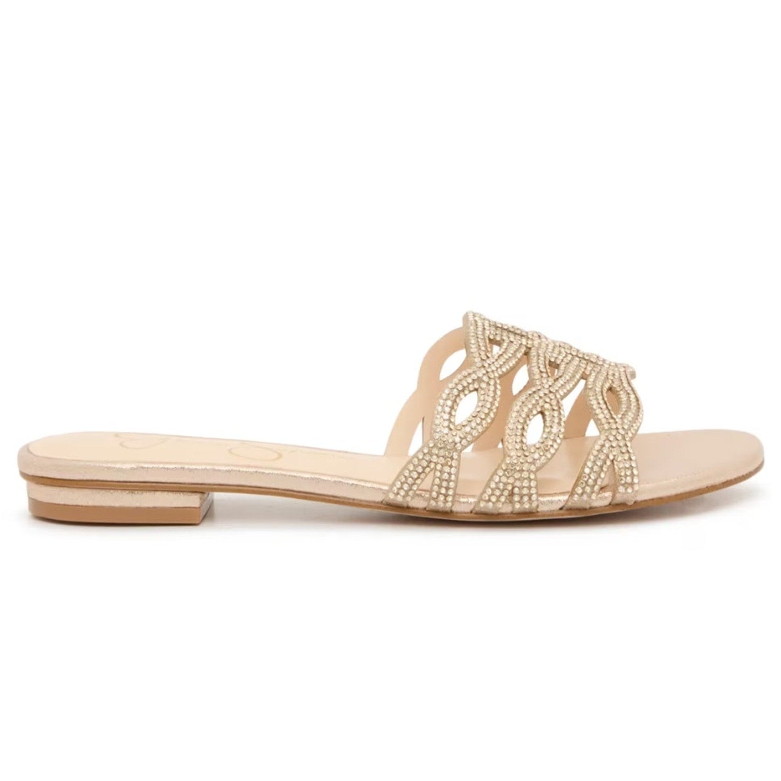 JESSICA SIMPSON Women's Dorothea Sandals Size 7 M Gold Champagne Slip On NIB