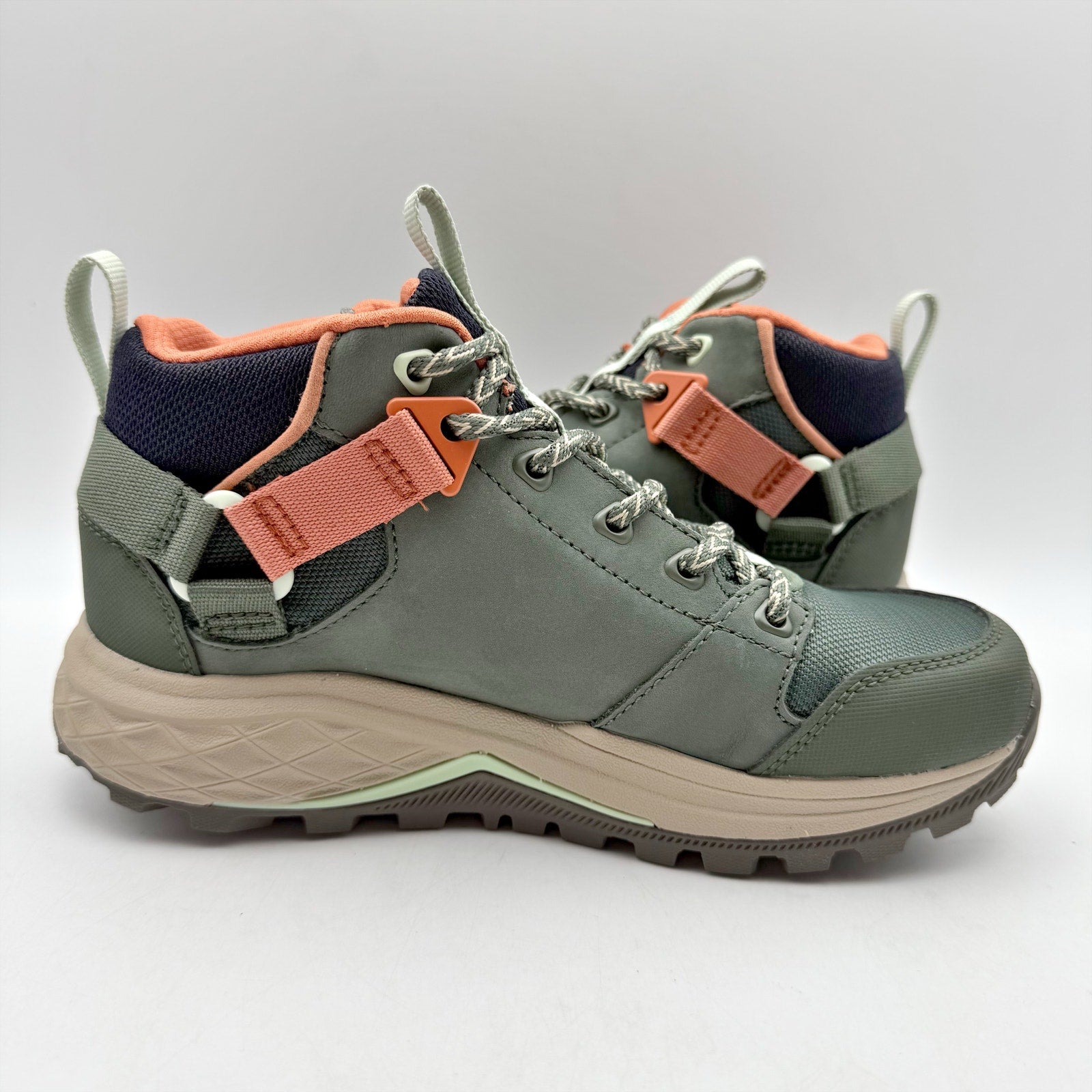 Teva Womens Grandview GTX Mid Hiking Boots US 7 Green Thyme Waterproof NWOB