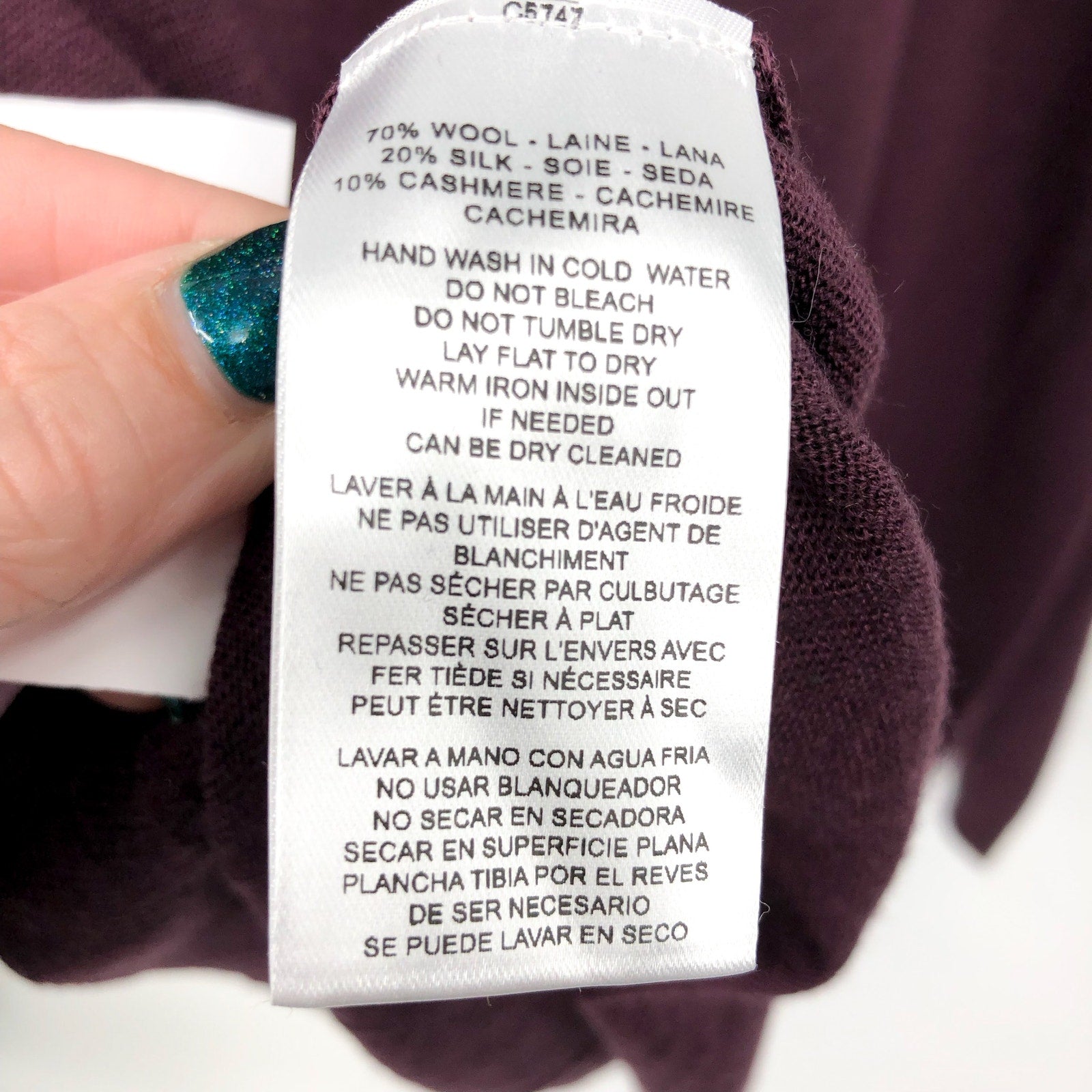 JACK VICTOR Mens Beaudry Sweater XL Plum Purple Wool Silk Cashmere Mock Neck NWT