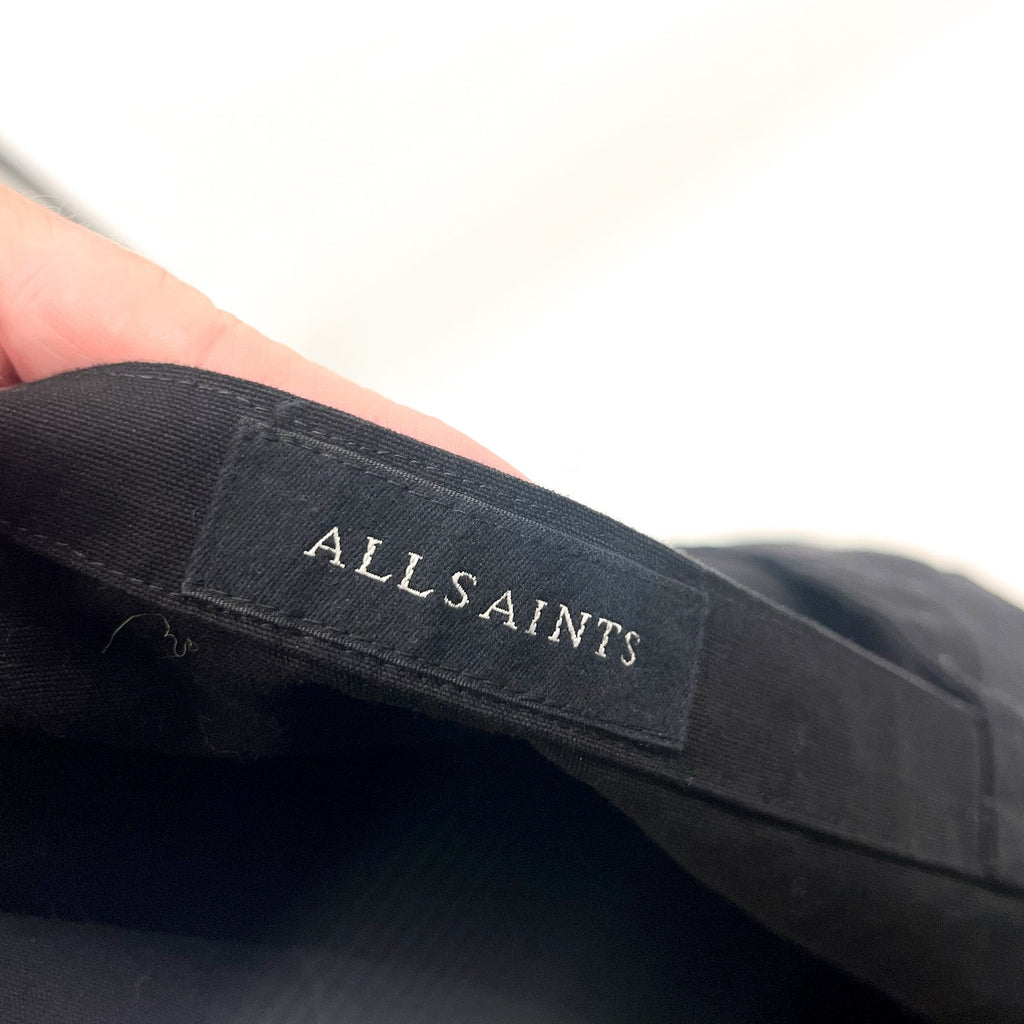 ALLSAINTS Unisex Large Biggy Tote One Size Black Logo 100% Cotton NWT