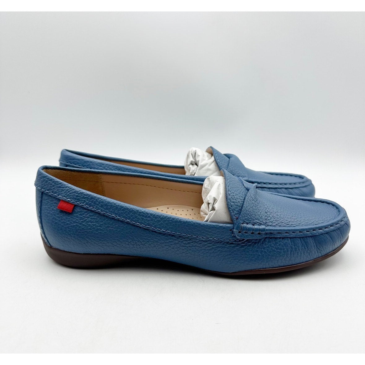 Marc Joseph New York Womens Beverley Road Loafers Size 10 EU 41 Blue Leather NIB