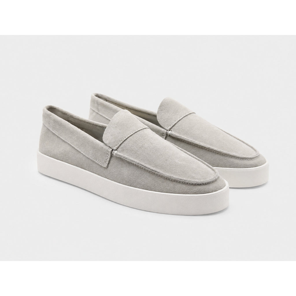 Saint Morta Men's Hemisphere Slip On Loafers Size 8 Light Grey White Suede NIB