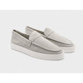 Saint Morta Men's Hemisphere Slip On Loafers Size 8 Light Grey White Suede NIB
