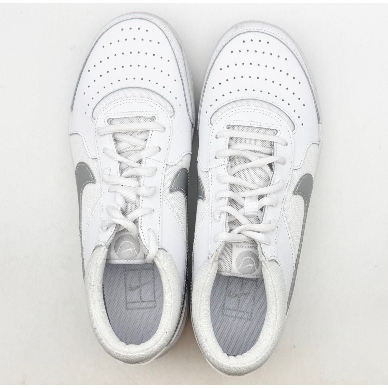 NIKE Womens Zoom Court Lite 3 Athletic Shoes US 8.5 White Silver DH1042 NIB