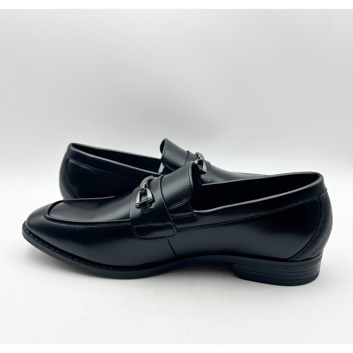 Stacy Adams Boys Kaylor Moc Toe Bit Loafers Size 7 M Black Slip On NWOB