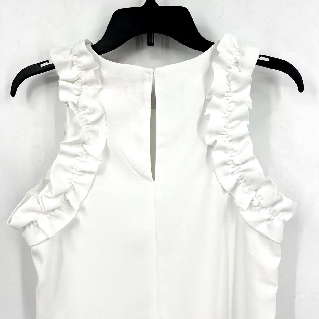 LILLY PULITZER Kailee Sleeveless Ruffle Top XS Resort White Pullover NWOT