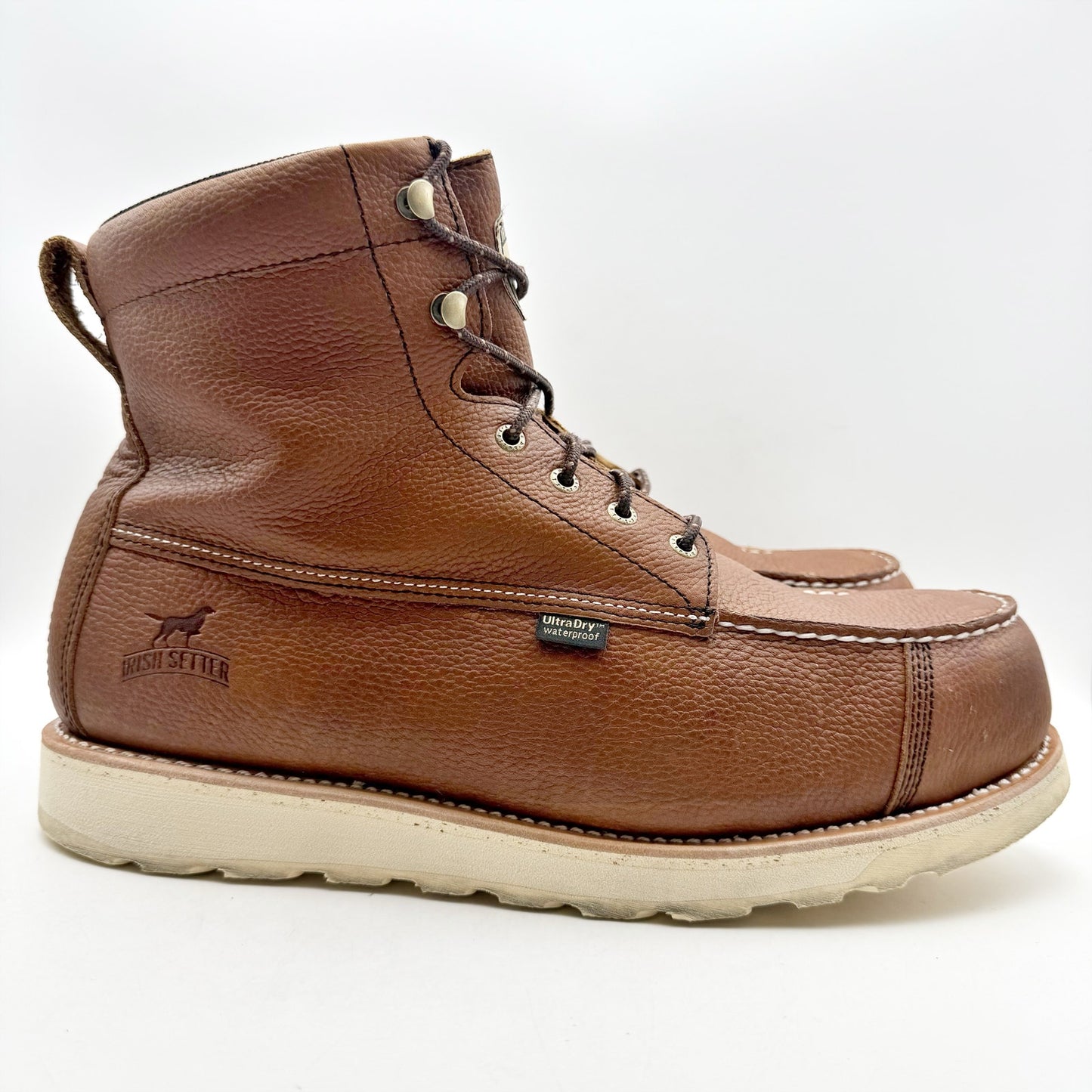 Irish Setter Mens Wingshooter 6" Work Boot 14 Wide Brown WP Composite Toe EH NIB