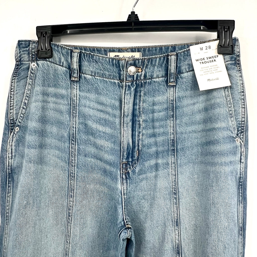 Madewell Women's Wide Sweep Trouser Jeans Size 28 US 6 Blue Robertson NV377 NWT
