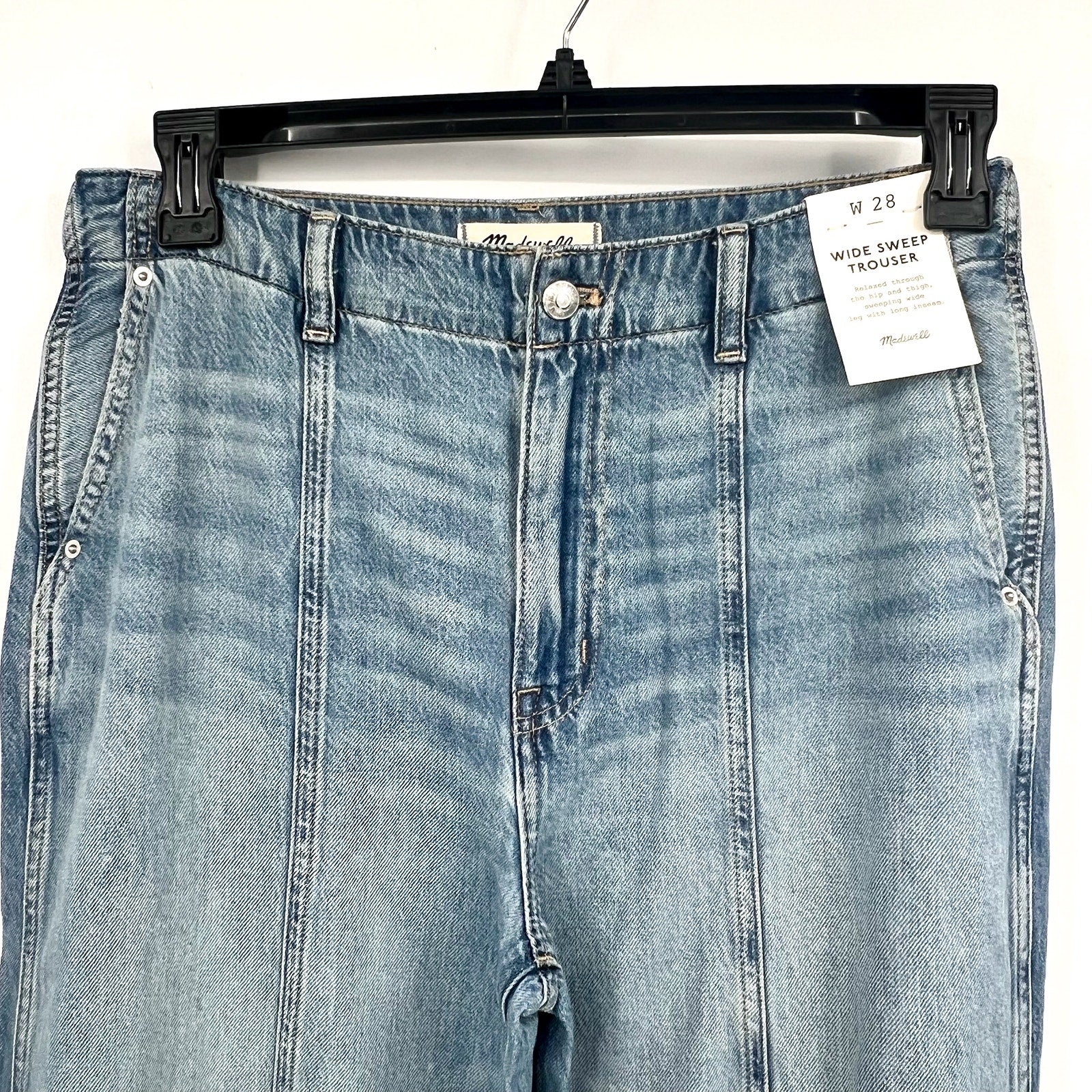 Madewell Women's Wide Sweep Trouser Jeans Size 28 US 6 Blue Robertson NV377 NWT