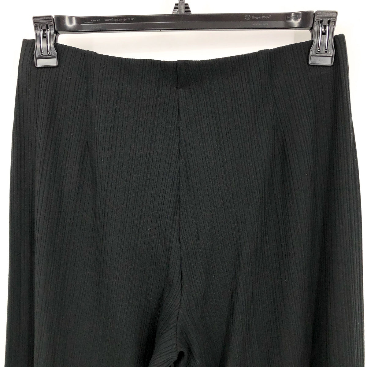 EILEEN FISHER Womens Wide-Leg Pants Medium Black Pull-On Texture Stretch Rib NWT