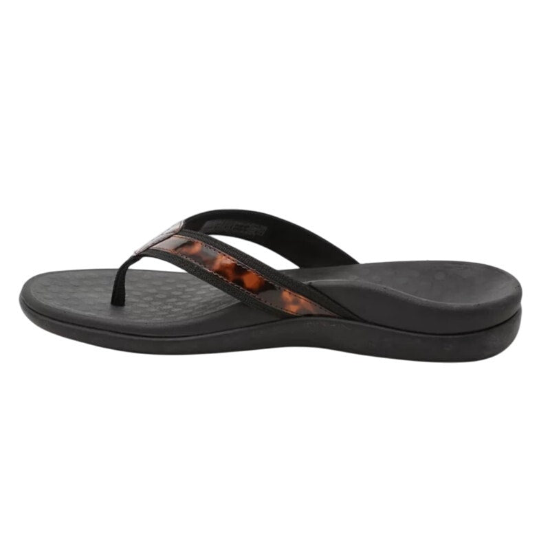 Vionic Womens Tide ll Flip Flop Sandals US 12 M EU 43 Black Brown Slip On NWOB