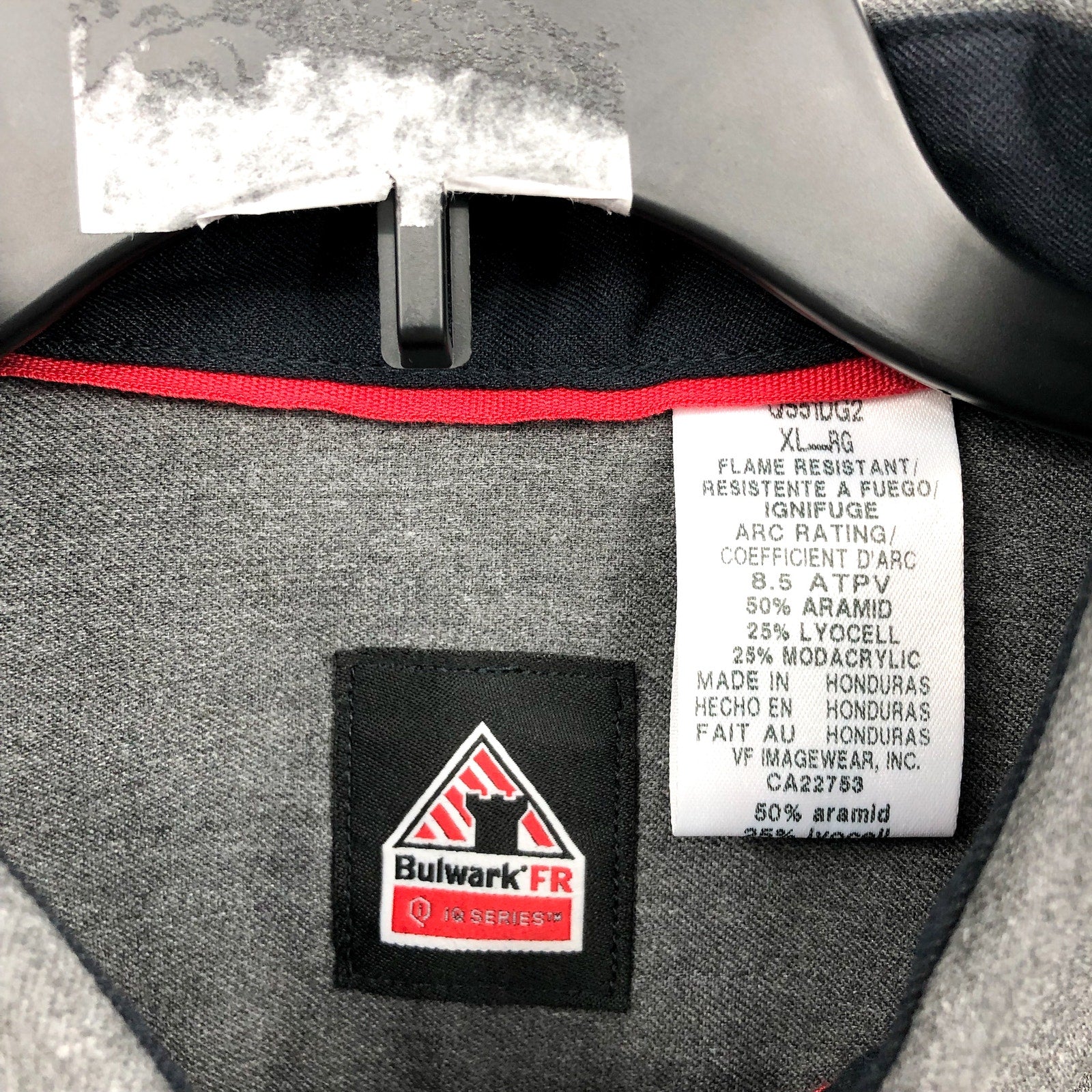 BULWARK Women's iQ Series Comfort Woven FR Shirt XL Dark Grey Long Sleeve NWT